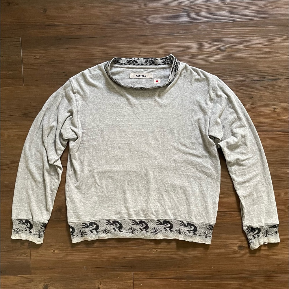 (SOLD) Kapital Knit Trim Longsleeve